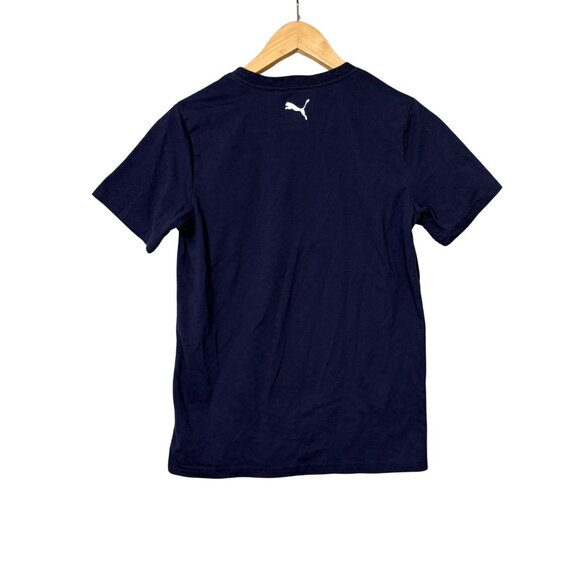 Puma Core Logo Basic Athletic Crewneck Short Sleeve Tee‎ Boys Large (14-16) Navy - Picture 7 of 9